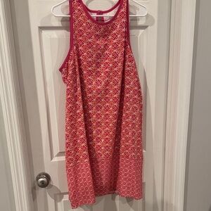 Mud Pie Pink and Red Geometric Mini Dress